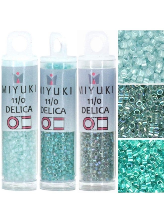 ميوكي حزمة خرز بذور ديليكا: مقاس 11/0 مجموعة رذاذ رغوة البحر Db078 Db079 Db084 3 أنابيب بوزن 7.2 جرام لكل قطعة - Image 1