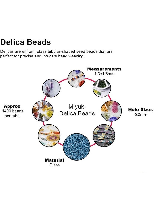 ميوكي حزمة خرز بذور ديليكا: مقاس 11/0 مجموعة رذاذ رغوة البحر Db078 Db079 Db084 3 أنابيب بوزن 7.2 جرام لكل قطعة - Image 4