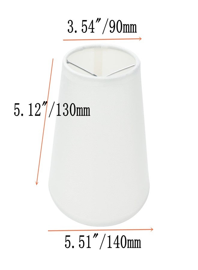 Tsnamay مجموعة من 6 قطع من أغطية الثريات المصنوعة يدويًا من الكتان الأبيض والبيج من تسناماي، مجموعة من 6 أغطية مخروطية الشكل لأغطية مصابيح الثريات - Image 2