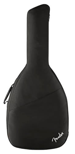 Fender Acoustic Guitar Gig Bag, Padded Guitar Case with a Comfortable Two-Piece Handle and Ergonomic Backpack Straps, Black - Image 1