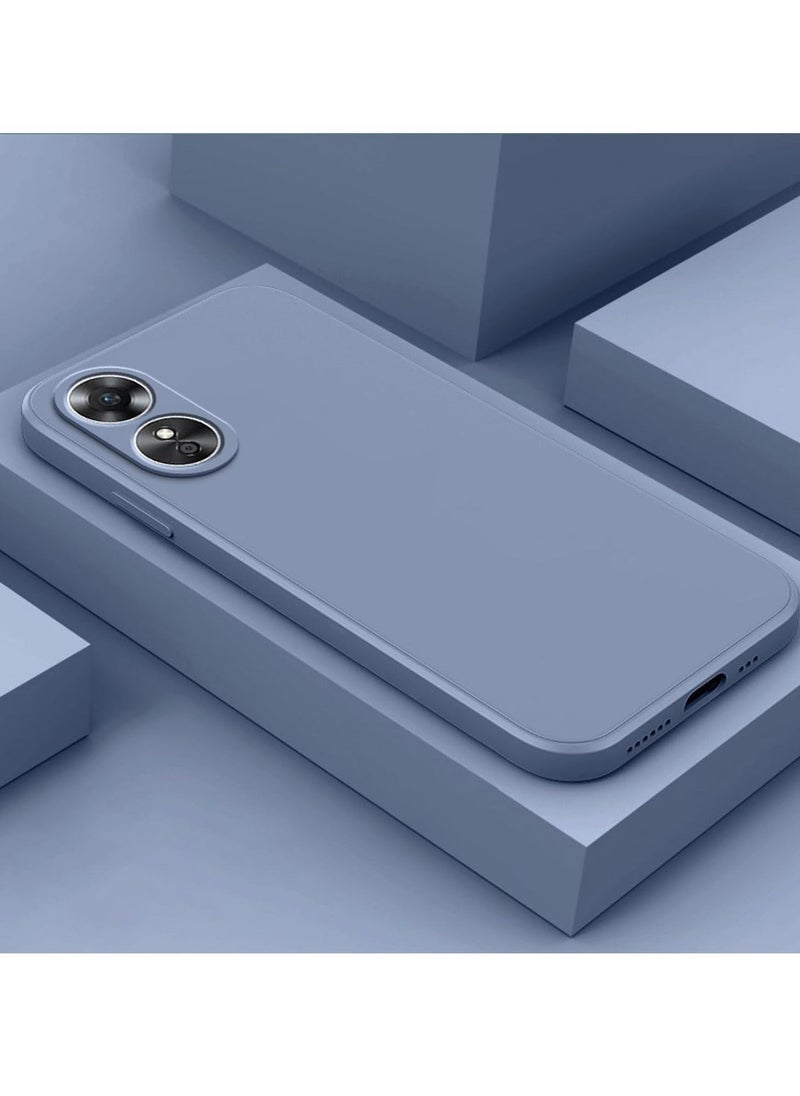 Raxoom Silicone Case for Oppo A58 4G, Liquid Gel Rubber Bumper Case with Soft Microfiber Lining Cushion Slim Hard Shell Shockproof Protective Cover for Oppo A58 4G (Blue) - Image 3