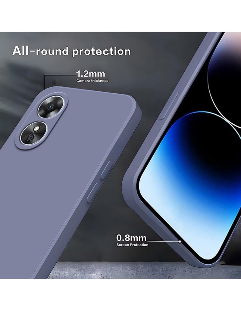 Raxoom Silicone Case for Oppo A58 4G, Liquid Gel Rubber Bumper Case with Soft Microfiber Lining Cushion Slim Hard Shell Shockproof Protective Cover for Oppo A58 4G (Blue) - Image 4
