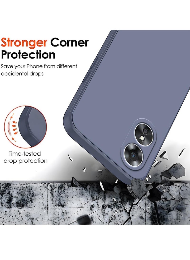 Raxoom Silicone Case for Oppo A58 4G, Liquid Gel Rubber Bumper Case with Soft Microfiber Lining Cushion Slim Hard Shell Shockproof Protective Cover for Oppo A58 4G (Blue) - Image 5
