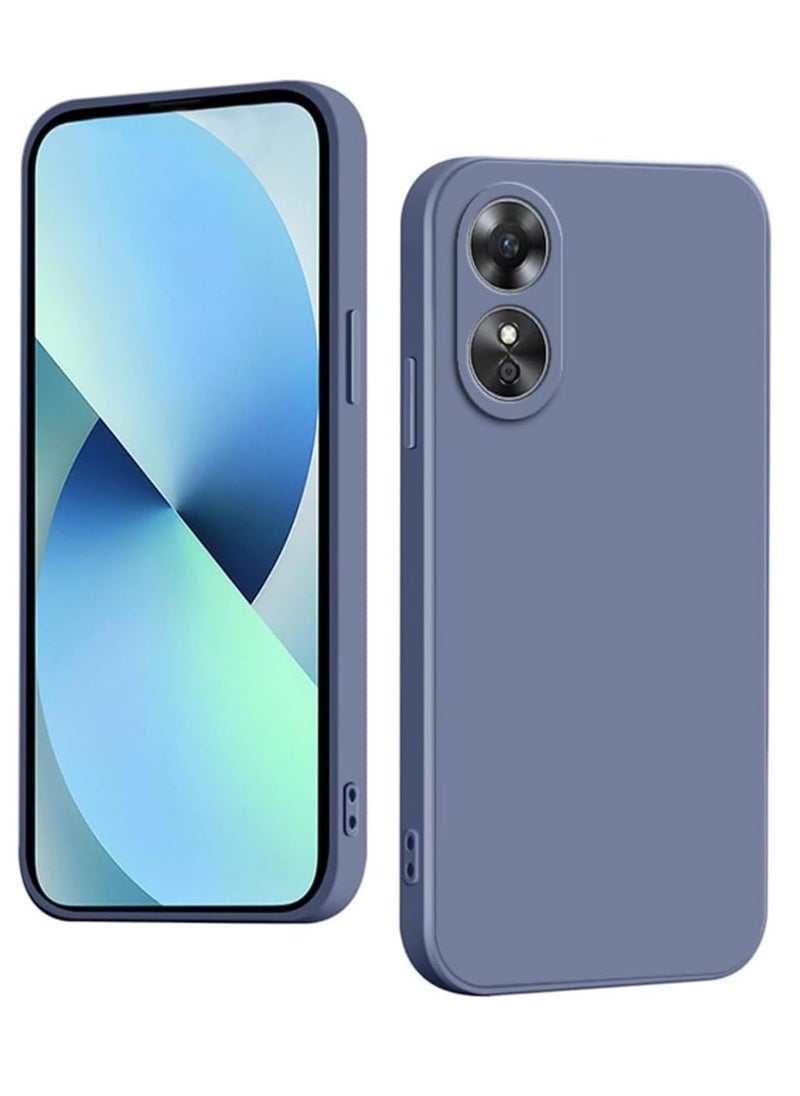 Raxoom Silicone Case for Oppo A58 4G, Liquid Gel Rubber Bumper Case with Soft Microfiber Lining Cushion Slim Hard Shell Shockproof Protective Cover for Oppo A58 4G (Blue) - Image 1