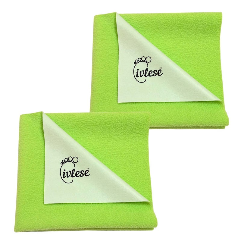 IVLESE Waterproof & Washable Baby Care Quick Dry Sheet (Medium Size, Pista Green Color, Pack of 2) - Image 1