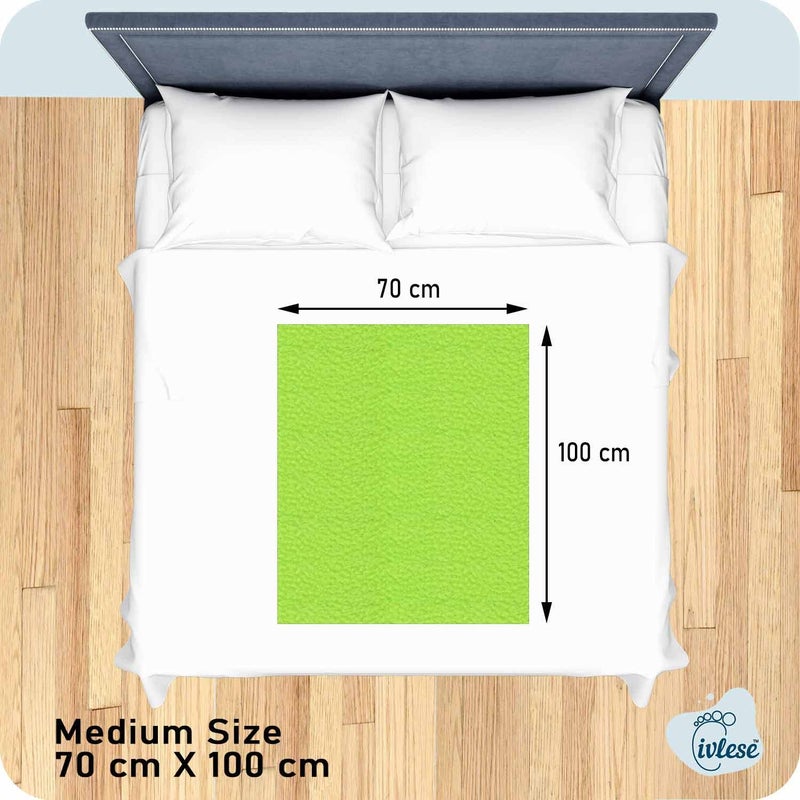 IVLESE Waterproof & Washable Baby Care Quick Dry Sheet (Medium Size, Pista Green Color, Pack of 2) - Image 4