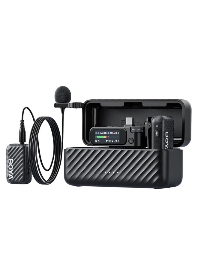 BOYA BOYAMIC 2 AI-Powered Mini Wireless Lavalier Microphone System Professional Lapel Mic for Vlogging & Content Creation, Compatible with Android, iPhone, Camera, Tablets & PC, AI Noise Cancellation, 32-bit Float Internal Recording, AMOLED Touchscreen, App Control, 984ft Range, 54H Battery with Charging Case - Image 1