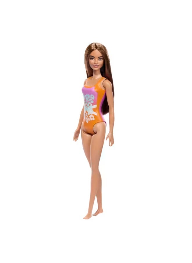 Barbie Orange Swimsuit Beach Doll - Image 3