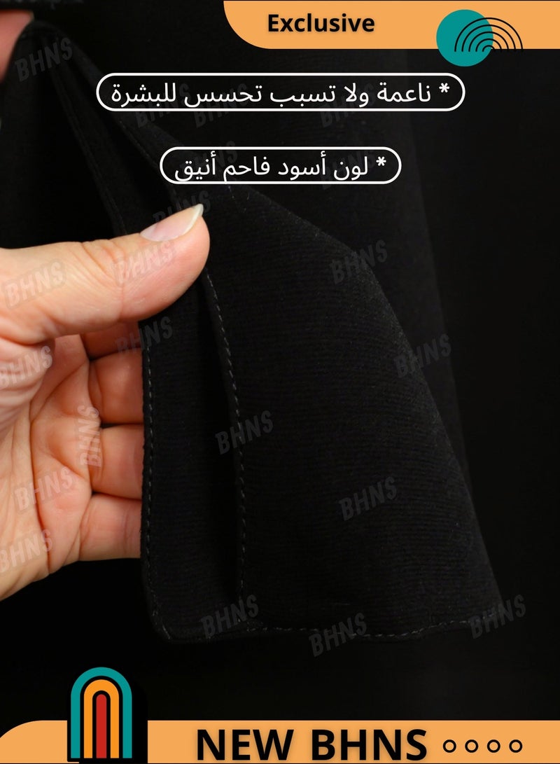 BHNS 2 pieces of Umrah and Hajj cover, long legal niqab without eye opening, light, without decoration, and complete Umrah and Hajj niqab, niqab for Hajj and Umrah with a long legal cover, a cover for Hajj and Umrah, and a cover for female pilgrims, the cover of the Haram and Mecca, free size with elastic, light, elegant head cover, Umrah supplies for women - Image 4