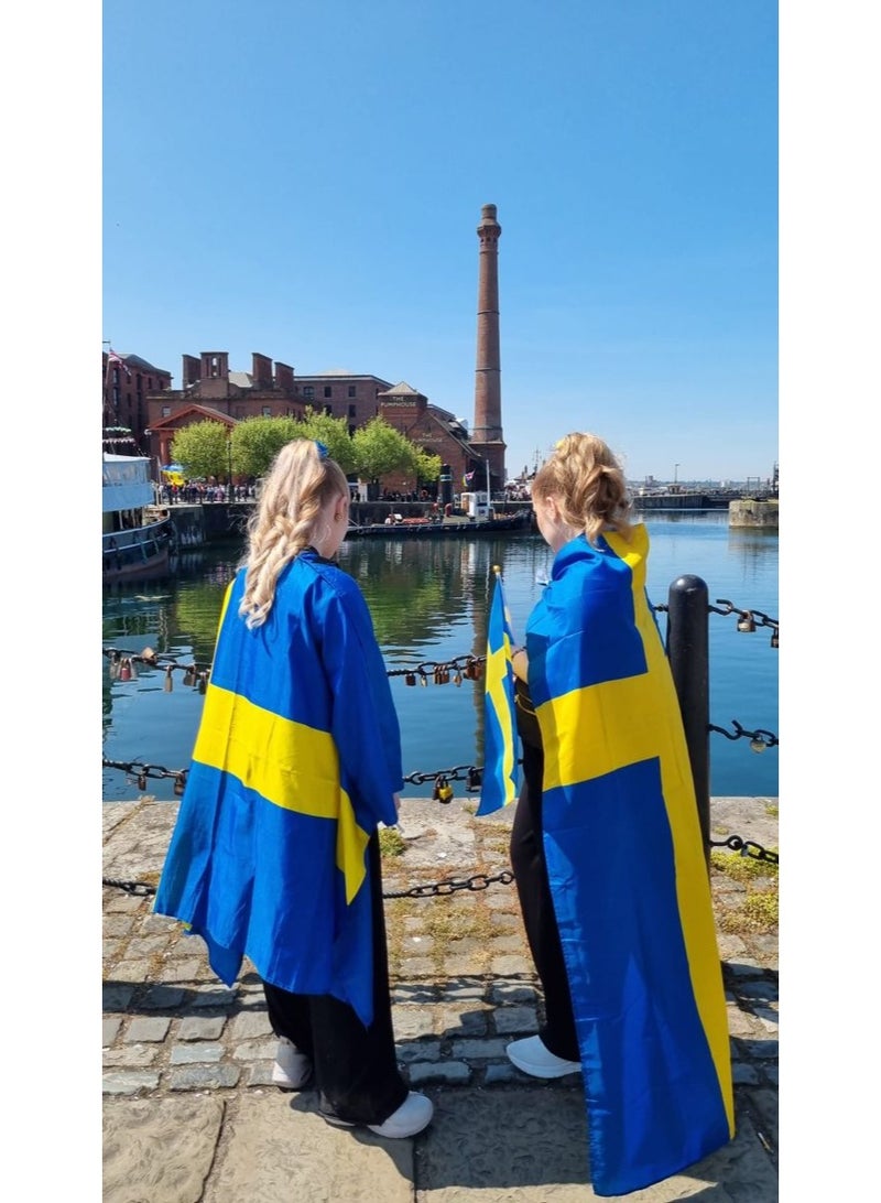 ARS Swedish Flag - Heavy-Duty 210D Satin, Swedish Flag for Outdoor/Indoor, Fade Resistant, Flag Day, And Home-Polyester, Sport Day, FIFA World Cup-Size Available - Image 5