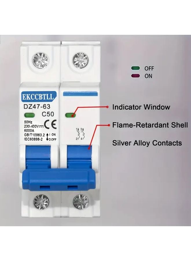 6 قطع 20 أمبير DZ47 63 قاطع دوائر هوائي كهروضوئي تيار مستمر لأنظمة الاتصالات الشمسية - Image 4