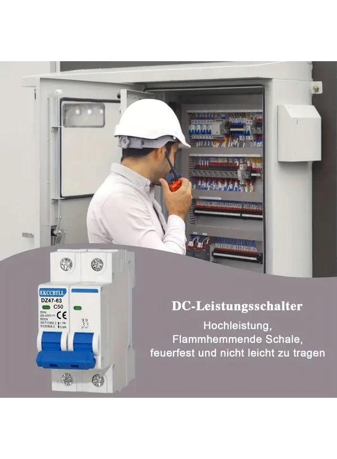 6 قطع 20 أمبير DZ47 63 قاطع دوائر هوائي كهروضوئي تيار مستمر لأنظمة الاتصالات الشمسية - Image 2