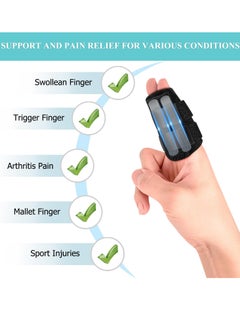 RATSAW Upgraded Trigger Finger Splint with 2 Metal Support Bars Adjustable Finger Buddy Splints Mallet Finger Brace for Arthritis Injury Sprain Pain Relief for Middle Index Ring Pinky Finger  - Image 2