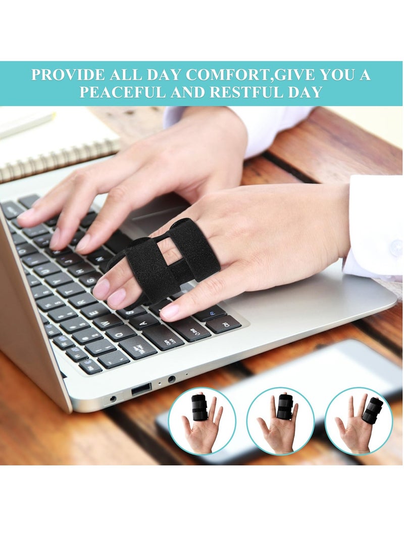 RATSAW - Upgraded Trigger Finger Splint with 2 Metal Support Bars Adjustable Finger Buddy Splints Mallet Finger Brace for Arthritis Injury Sprain Pain Relief for Middle Index Ring Pinky Finger - Image 1