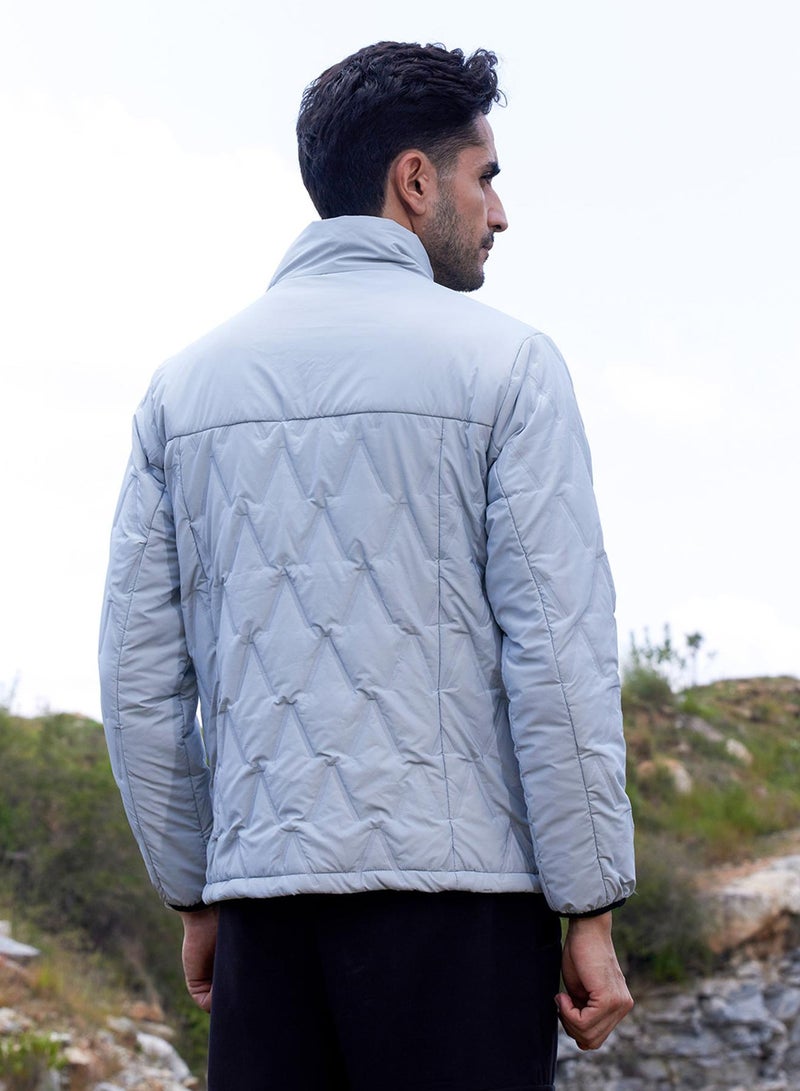 كامبوس سوترا Men's Moon Grey Parachute Puffer Jacket  - Image 5
