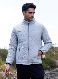 Campus Sutra Men's Moon Grey Parachute Puffer Jacket  - Image 2
