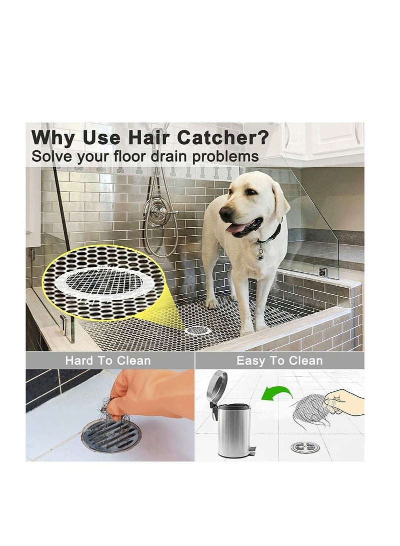 KASTWAVE 25 Pack Disposable Shower Drain Dog Hair Catcher Cover, Easy to Install and Clean Suit for Bathroom Bathtub and Kitchen ,Showers & Bathtubs Mesh Stickers - Image 4