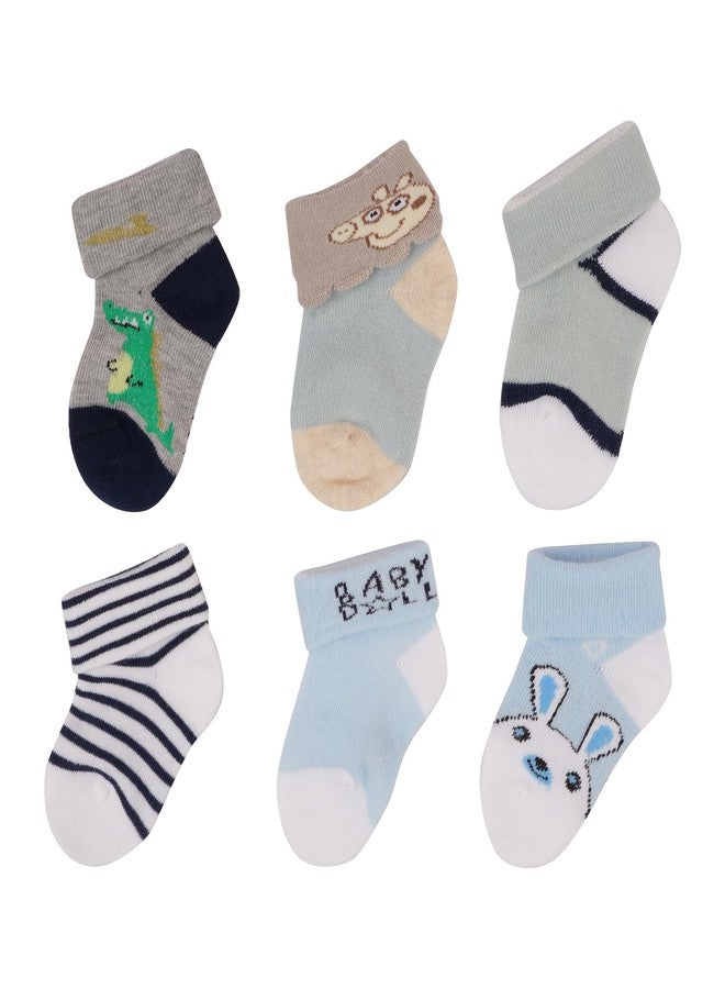 TENDSY Adorable Cartoon Print Baby Ankle Socks - Soft and Comfortable (Pack of 6) - Image 5