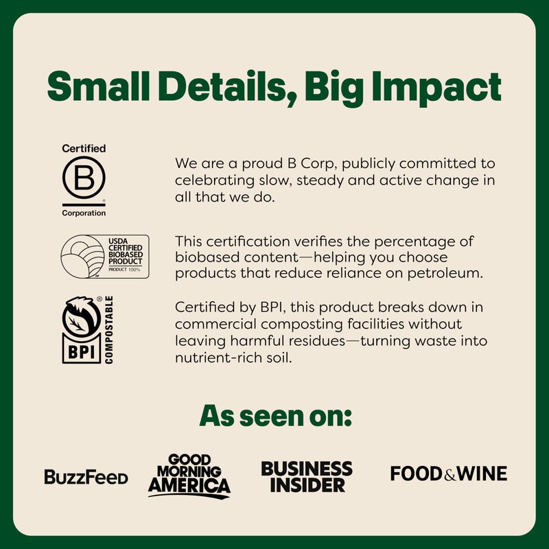 TOSSWARE طقم أغطية مسطحة مع فتحة للشرب من توسواري الطبيعية 50 قطعة - أغطية بقطر 98 مم مصنوعة من النباتات للأكواب الباردة - أغطية شفافة بديلة للبلاستيك - متوافقة فقط مع أكواب توسواري الطبيعية بقطر 98 مم - Image 5