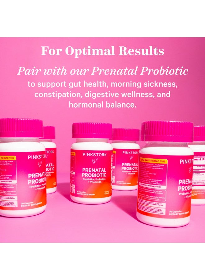 Pink Stork Pink Stork Premium Prenatal Vitamin For Women   Organic Whole Food Ingredients, Multivitamin & Probiotics   Morning Sickness, Digestion, & Energy   Folate, B6, & Iron   60 Capsules - Image 3
