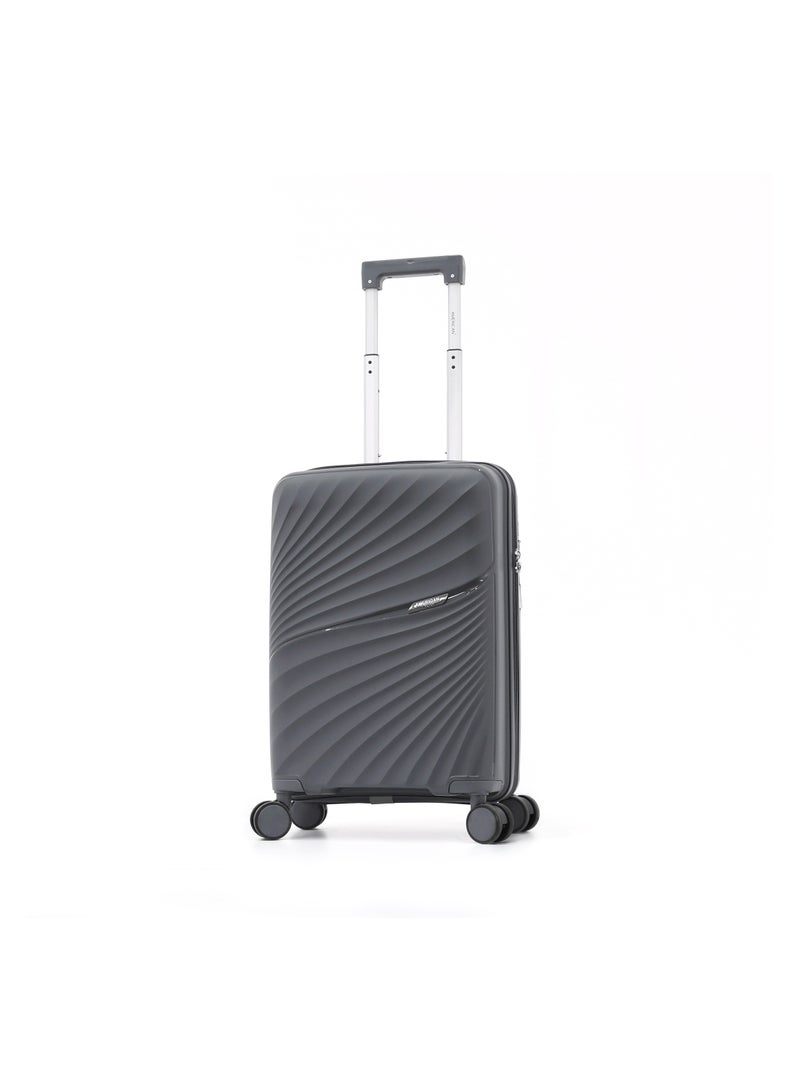 AMERICAN FLYER Unbreakable Hardshell PP Luggage Trolley Bag 20 inch Cabin Size With Double Spinner Wheels,Grey - Image 1