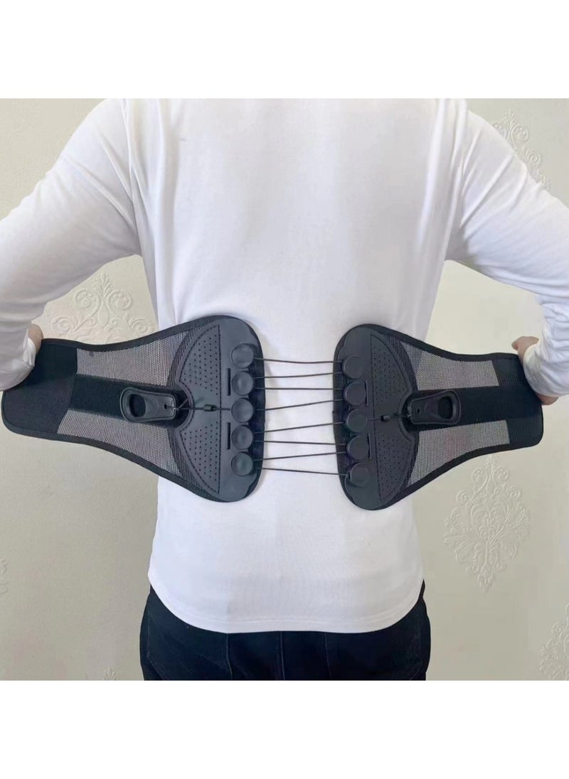 KUYING - Lumbar Support Waist Belt Adjustable Waist Circumference Breathable Mesh Fabric Pulley Drawstring Waist Protection - Image 1