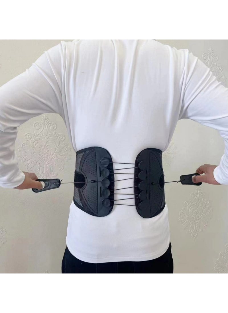 KUYING - Lumbar Support Waist Belt Adjustable Waist Circumference Breathable Mesh Fabric Pulley Drawstring Waist Protection - Image 1