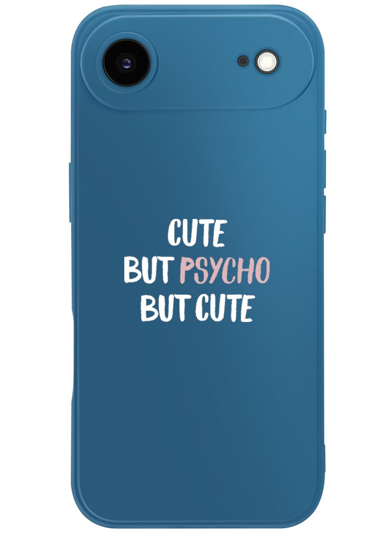 Theodor Protective Slim Fit Case Liquid Silicone Cover with Full Body Protection Anti-Scratch Shockproof Case For Apple iPhone 17 Air (Blue) cute psycho - White - Image 1