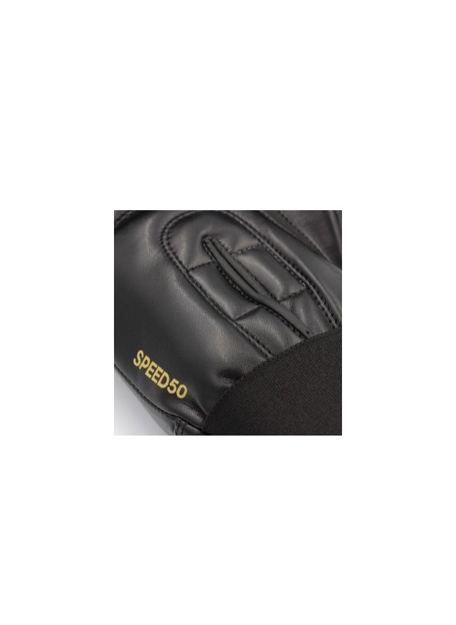 Adidas Boxing Gloves Speed 50  Color: Black/Gold  Size: 6 Oz  - Image 5