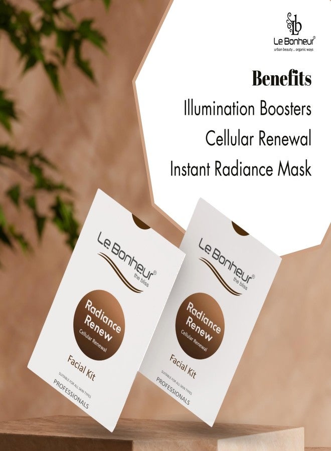 Le Bonheur.. Le Bonheur Radiance Renew Professional Facial Kit | Wedding Edition | Glowing & Hydrating Skin | All Skin Types (Monodose - One Face Application Pack) | Men & Women - Image 3