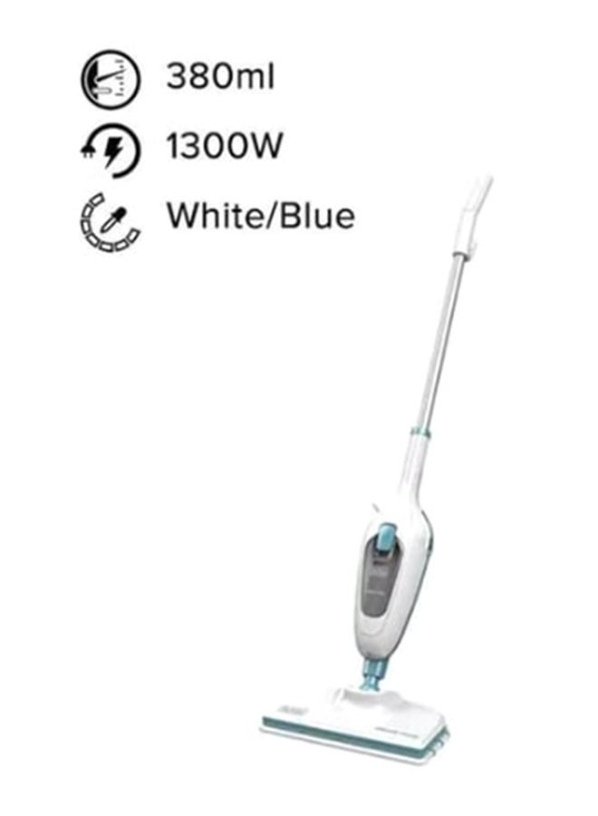 BLACK+DECKER Steam Mop, 5-in-1 Cleaning Solution, Superheated Steam, Swivel Head, Chemical-Free, User Friendly, Includes 5 Accessories, 1300 W FSMH13E5-B5 White/Blue - Image 2