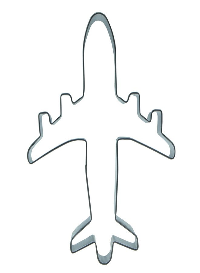 Keewah Airplane Cookie Cutter, 5.2 x 4.1 inch, Stainless Steel - Image 1