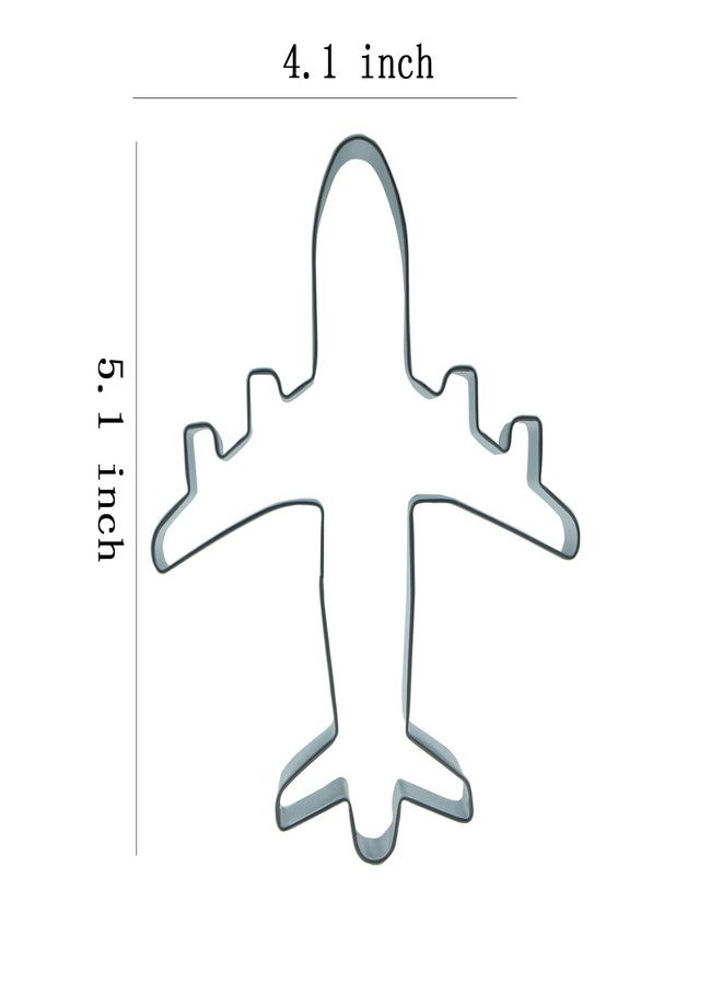 Keewah Airplane Cookie Cutter, 5.2 x 4.1 inch, Stainless Steel - Image 2