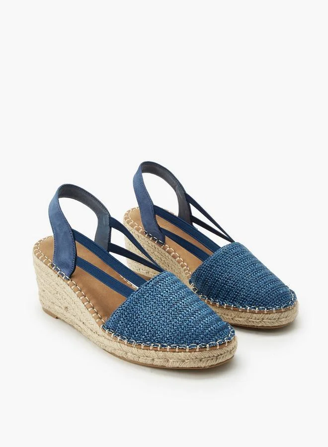 بيبرمنت Women Textured Wedge Heel Espadrille Sandals