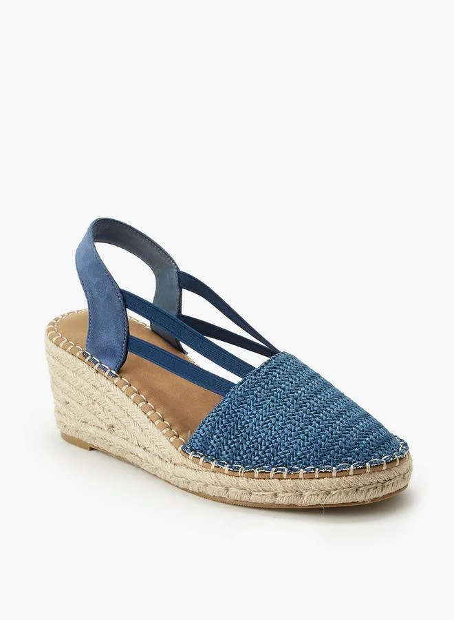 بيبرمنت Women Textured Wedge Heel Espadrille Sandals