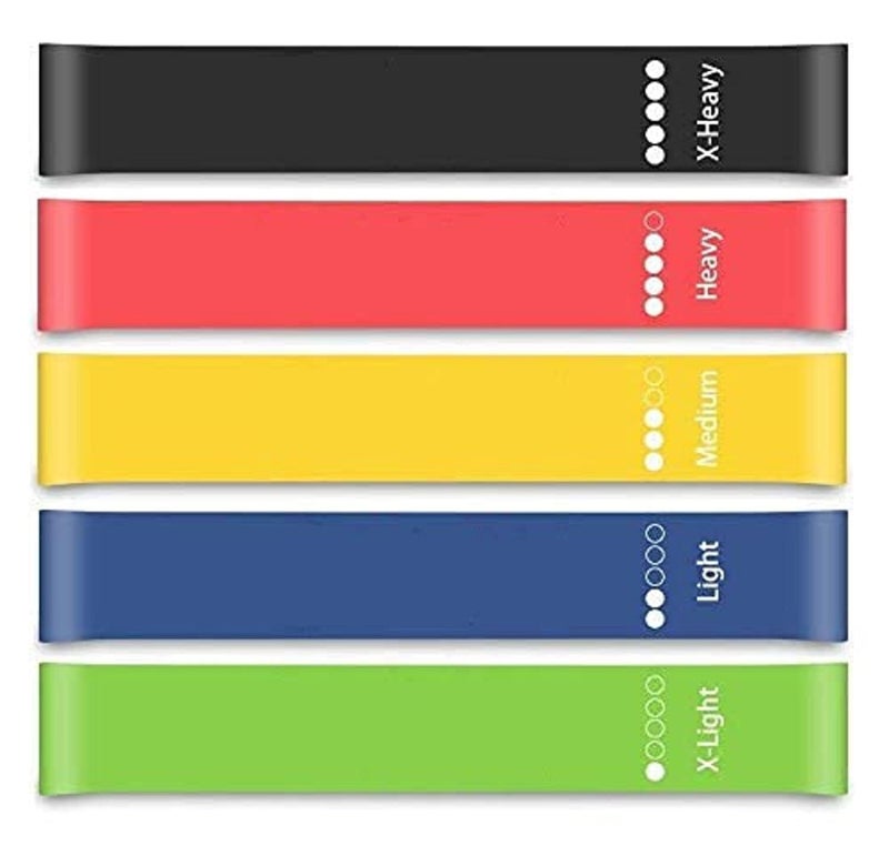 I K IMPEX Resistance Bands Set for Men and Women Pack of 5 Different Levels Elastic Band for Home Gym Long Exercise Workout Great Fitness Equipment for Training Yoga - Image 1