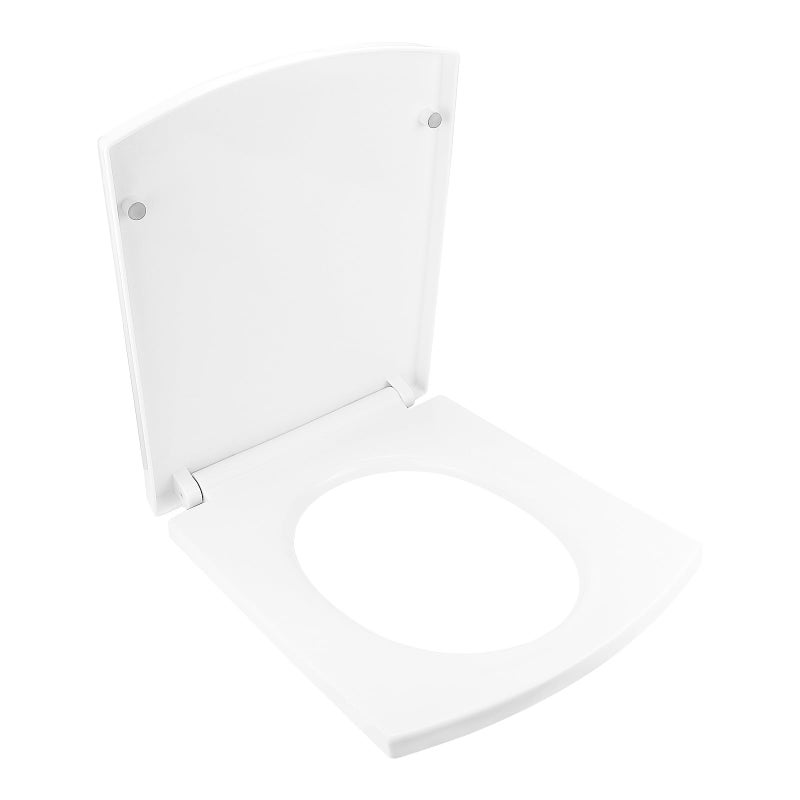 LNQ LUNIQI Quiet Close Toilet Seat SlowClose Elongated Design Thickened PP Material 17 Fits Standard Toilets Easy Install AntiSlam White - Image 2