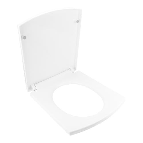 LNQ LUNIQI Quiet Close Toilet Seat SlowClose Elongated Design Thickened PP Material 17 Fits Standard Toilets Easy Install AntiSlam White - Image 1