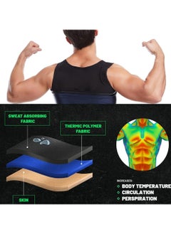 KASTWAVE Men’s Sweat Vest, Mansottile Ion Shaping Vest, Boost Weight Loss with Increased Sweating & Compression Technology Sauna Vest for Men (2pcs Blue, XXL/3XL)  - Image 2