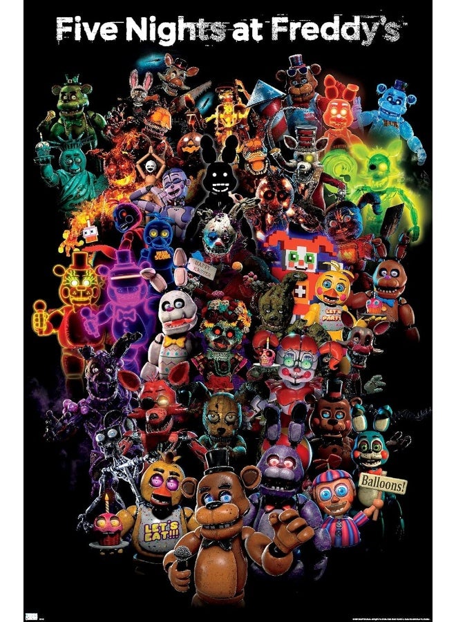 Home Trove Trends International Five Nights at Freddy's: Special Delivery-Collage Wall Poster, 22.375" x 34", Unframed Version - Image 1