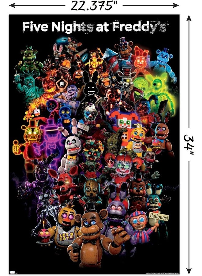 Home Trove Trends International Five Nights at Freddy's: Special Delivery-Collage Wall Poster, 22.375" x 34", Unframed Version - Image 3