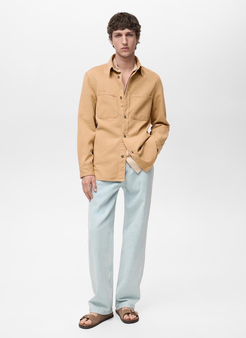 Mango Man Tencel Regular Fit Overshirt  - Image 5