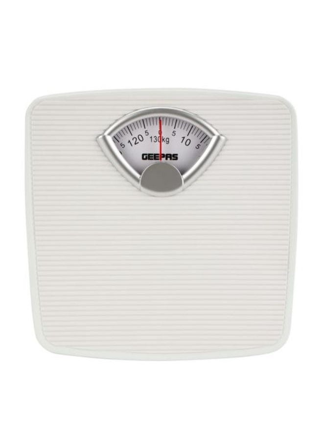 GEEPAS Mechanic Health Scale,, Capacity 125Kg,White  - Image 1