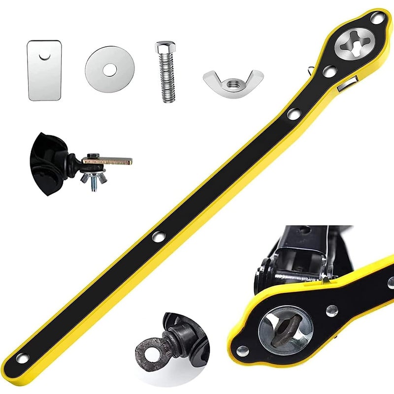 BLUEJACK Jack Ratchet Wrench for Scissor Jack Wrench Head Reinforced Design & Labor-Saving Tire Wheel Jack Wrench High Torque Car Jack Wrench Positive And Reversal Knob Design - Image 1