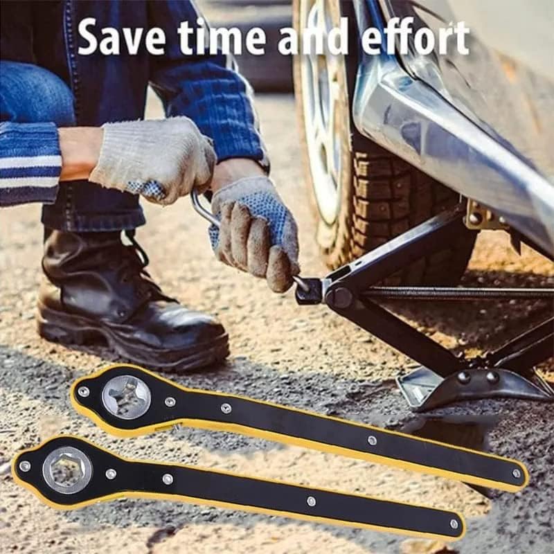 BLUEJACK Jack Ratchet Wrench for Scissor Jack Wrench Head Reinforced Design & Labor-Saving Tire Wheel Jack Wrench High Torque Car Jack Wrench Positive And Reversal Knob Design - Image 4