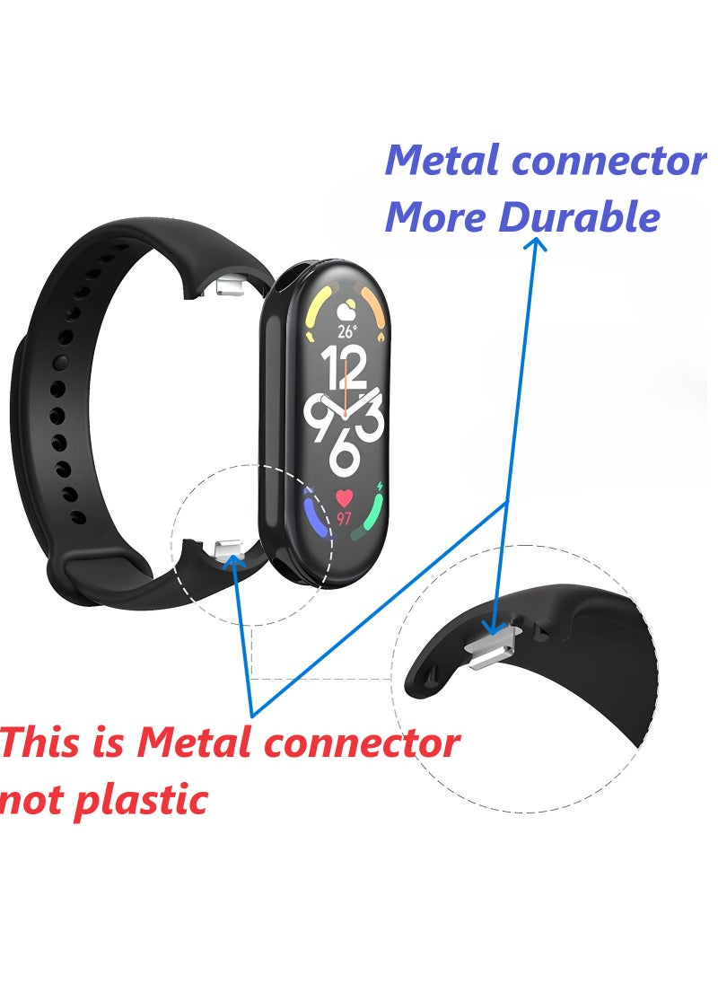 ساراونت 3 قطع من حزام Mi Band 8 أو Mi Band 9 - حزام بديل من السيليكون الناعم لـ Xiaomi Mi Band 8 أو Mi Band 9  - Image 3
