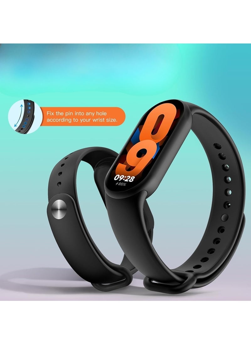 SARAOONT - 3 Pieces Mi band 8 or Mi band 9 Strap -Soft Silicone Replacement Strap for Xiaomi Mi Band 8 or Mi band 9 - Image 1