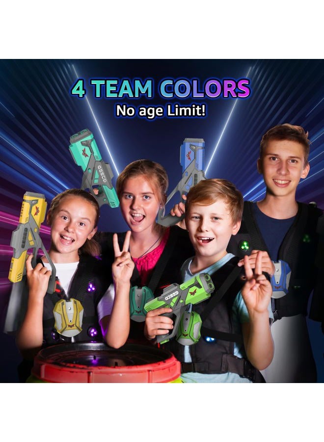 Jakmean Rechargeable Laser Tag Set with Vests, 2024 Upgrade Laser Tag Guns Set of 4, Multi Player Laser Tag Set for Kids Toy for Teen Boys & Girls, Indoor&Outdoor Toy Play Game Gift,Ages 8+ - Image 5