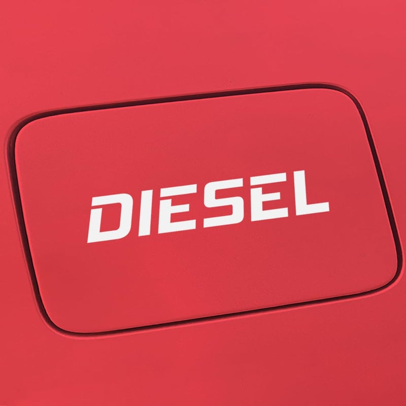 Claw cuts - Diesel Car Sticker for Car Diesel Fuel Tank Lid Styling, Reflective and Waterproof Sticker, Easy to Stick Vinyl Sticker (Size 12cmX2.2cm) (Diesel, White) - Image 1