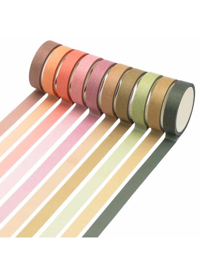 Knaid 40 Rolls of Slim Washi Tape Gift Box Set, Decorative Paper Tapes 10 mm Wide for Scrapbooking, DIY Arts and Crafts, Bullet Journal, Planner, Junk Journal, Notebooks (Pastel) - Image 5